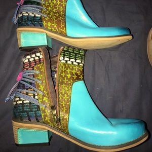 Turquoise Ankle Boots